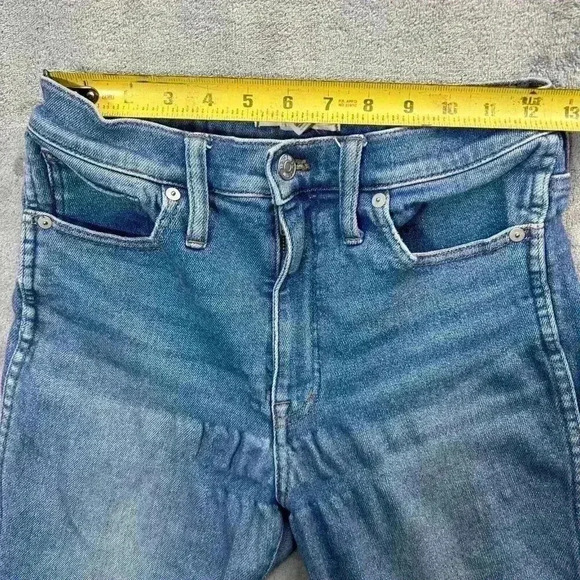 Madewell Jeans Women's 27 10 inch High- Rise Skinny Crop Denim Blue - Picture 3 of 11